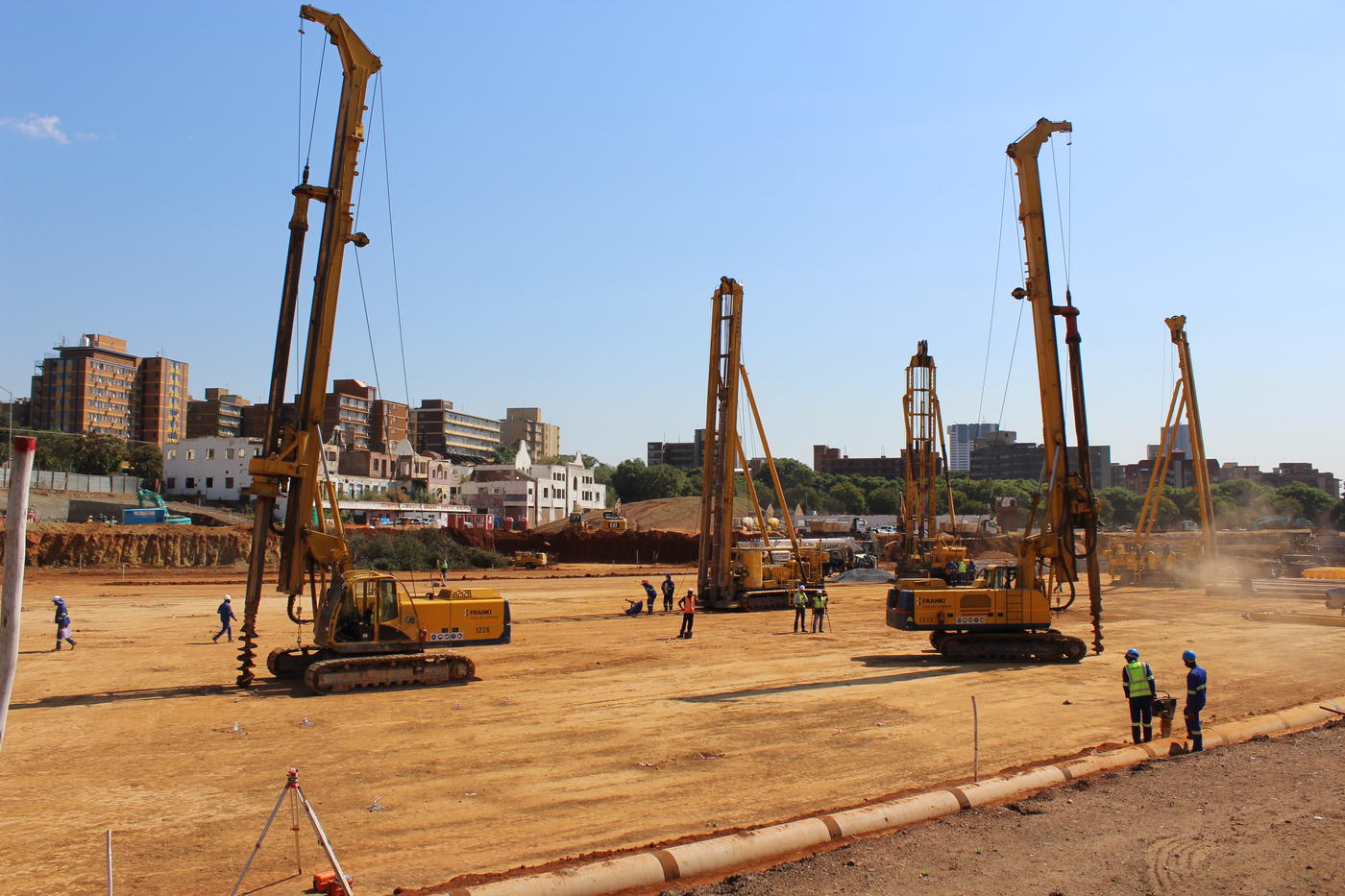 drilling for the installation of franki piles