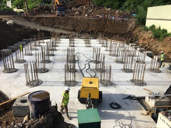 installing temporary cased bored piles at a1m1 great north west bridge in mauritius