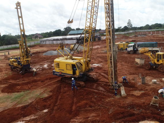 installation of franki dcis piles at alkali plant station in tanzania