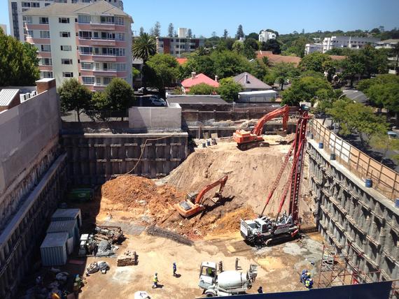 earth retention, franki piles and bulk excavation at citadel development 