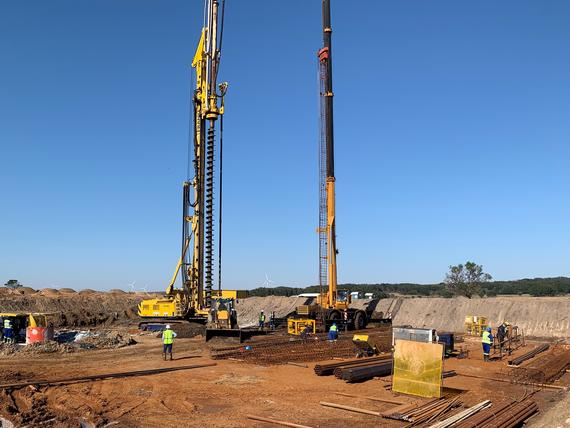 installation of cfa piles at oyster bay wind farm in the eastern cape