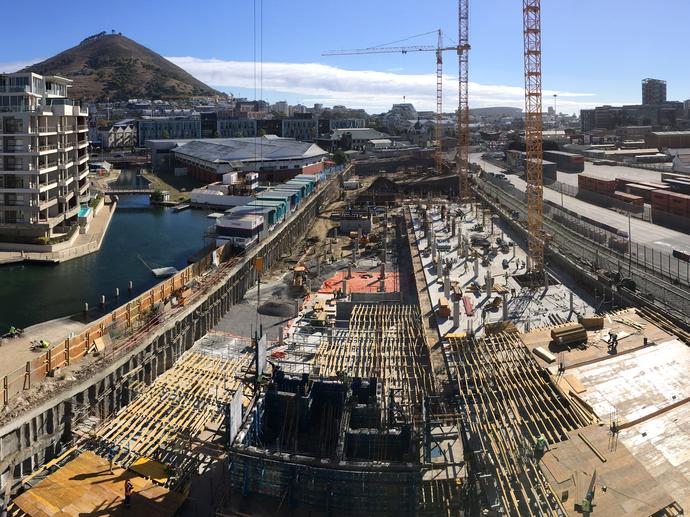 installation of cfa piles, rota piles, oscillator piles, franki piles, anchors and gunite at the yacht club in cape town