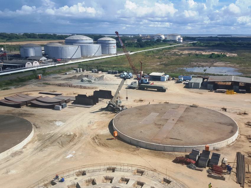 installing CFA piles at igbtl beira oil storage terminal in mozambique